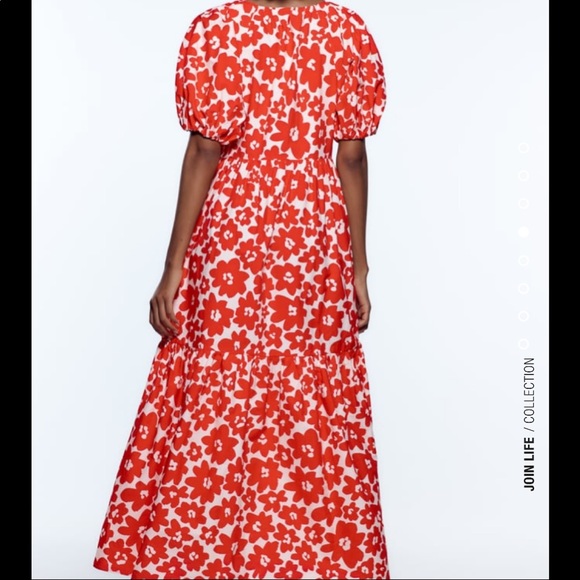 Zara printed poplin dress - Picture 8 of 10